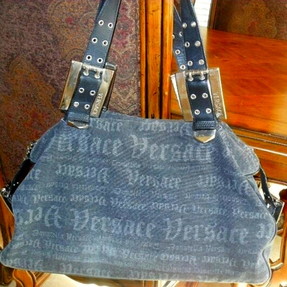 Versace Handbags - Donatella VERSACE 💯Authentic Handbag  "DV" Collection Grey Fade Silver Hardware